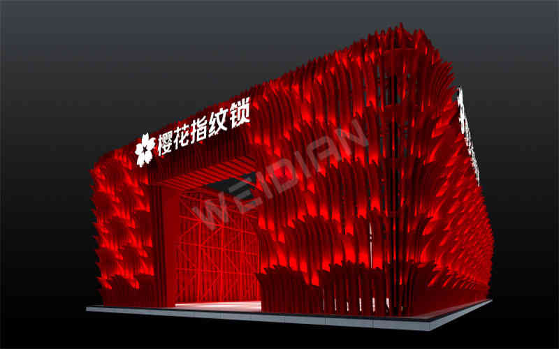 櫻花鎖業(yè)建博會展覽廣州展臺設(shè)計(jì)搭建