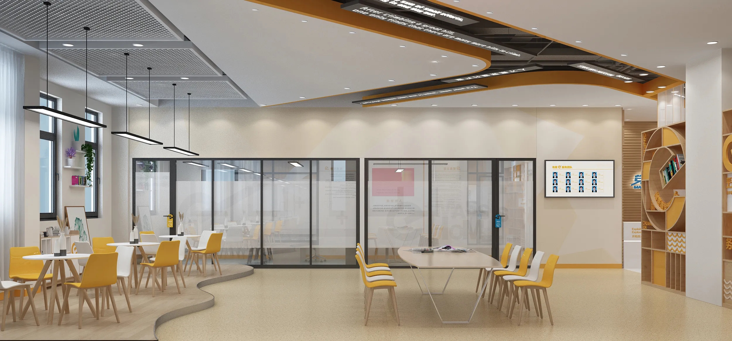 深圳產業園黨群驛家、黨建活動室設計、黨建服務中心、黨群社區服務中心